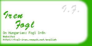iren fogl business card