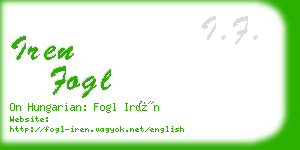iren fogl business card